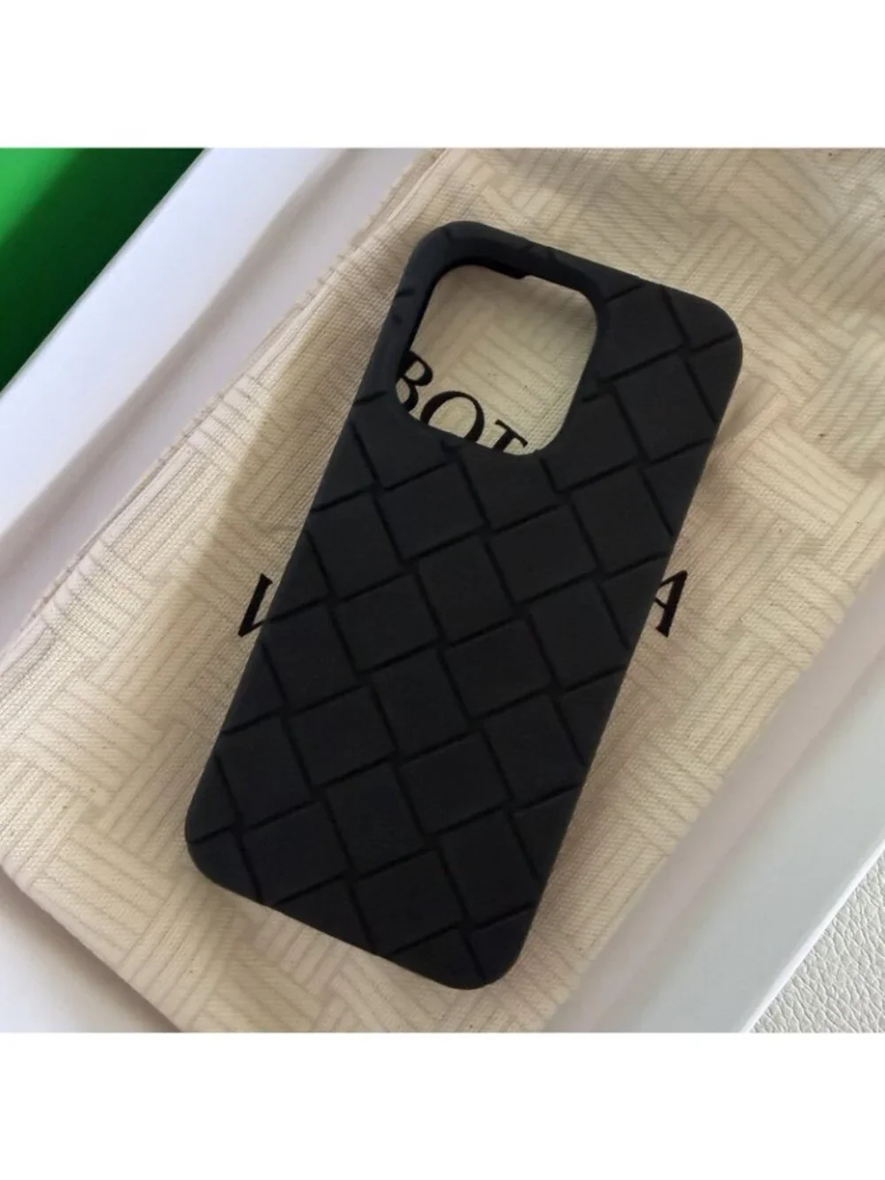 NEW BOTTEGA Veneta iPhone 16 Pro Case Black Rubber